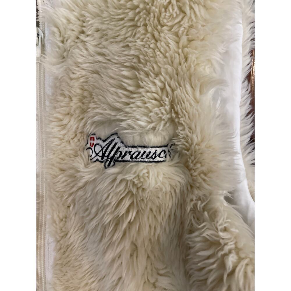VINTAGE ALPRAUSCH FAUX FUR VEST SMALL - Picture 2 of 8
